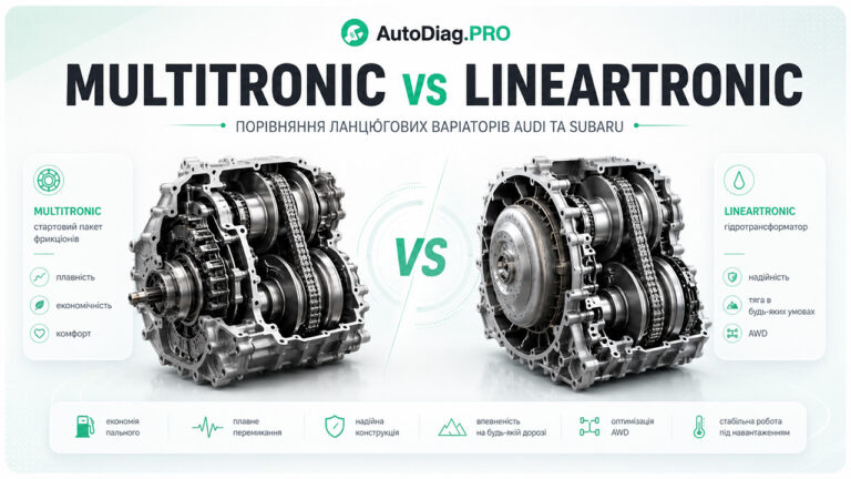 Multitronic vs Lineartronic: надійність CVT Audi та Subaru